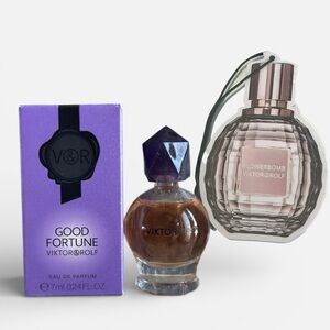 Viktor & Rolf Good Fortune EDP & Flowerbomb Air Freshener NWT